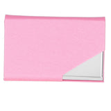 Business Card Holder Stainless Steel Innovative Name Card Case Organizer for Commercial UsePink 007# - 45-Degree Angle