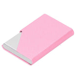 Business Card Holder Stainless Steel Innovative Name Card Case Organizer for Commercial UsePink 007# - Close-Up Angle
