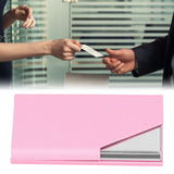 Business Card Holder Stainless Steel Innovative Name Card Case Organizer for Commercial UsePink 007# - Extra Image