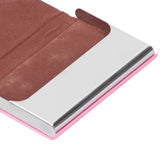 Business Card Holder Stainless Steel Innovative Name Card Case Organizer for Commercial UsePink 007# - Extra Image