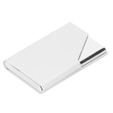 Business Card Holder Stainless Steel Innovative Name Card Case Organizer for Commercial UseWhite 007#