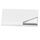 Business Card Holder Stainless Steel Innovative Name Card Case Organizer for Commercial UseWhite 007#