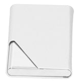 Business Card Holder Stainless Steel Innovative Name Card Case Organizer for Commercial UseWhite 007# - Top-Down View