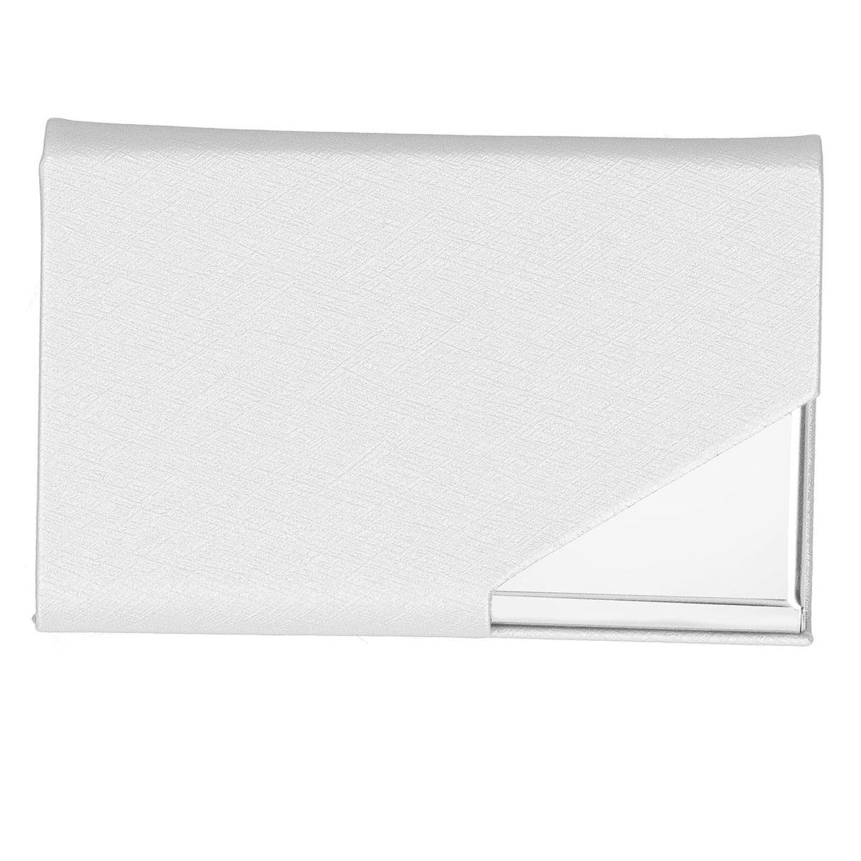 Business Card Holder Stainless Steel Innovative Name Card Case Organizer for Commercial UseWhite 007#