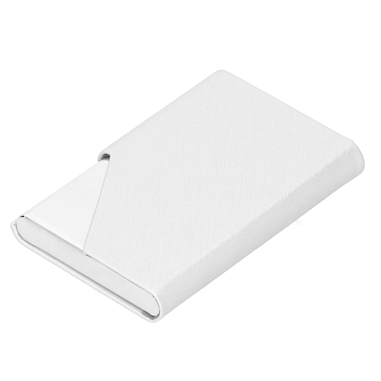 Business Card Holder Stainless Steel Innovative Name Card Case Organizer for Commercial UseWhite 007#