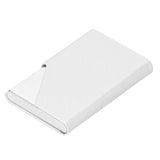 Business Card Holder Stainless Steel Innovative Name Card Case Organizer for Commercial UseWhite 007#