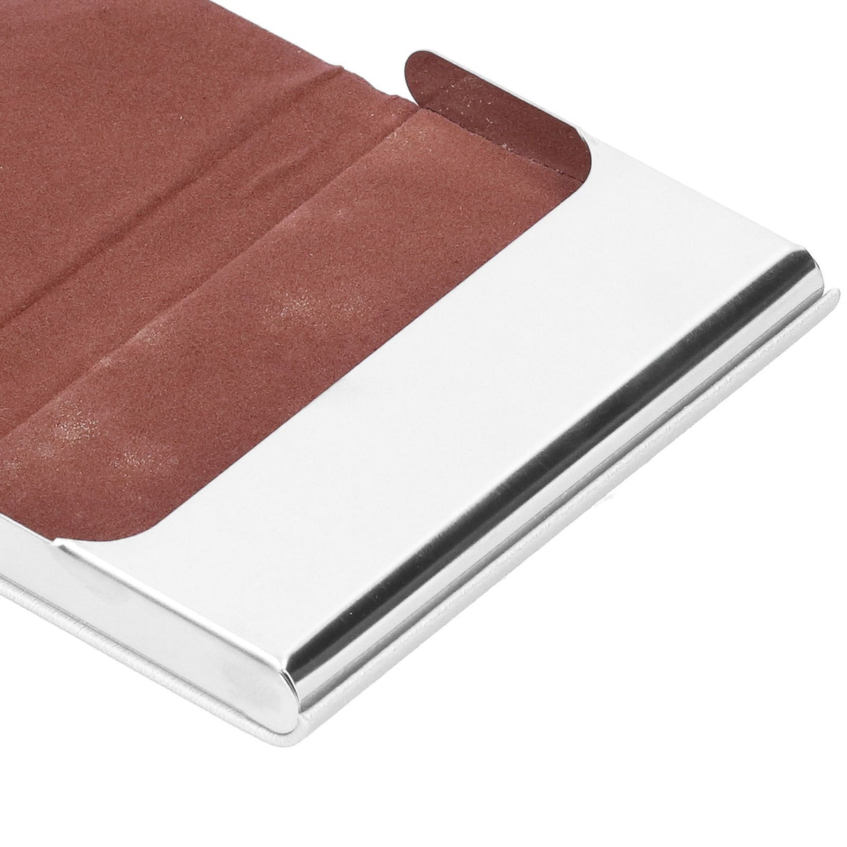 Business Card Holder Stainless Steel Innovative Name Card Case Organizer for Commercial UseWhite 007#