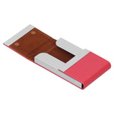 Large Capacity Business Card Holder Pocket Name Card Box Case for Men Double OpenRed 400#