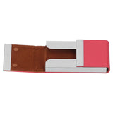 Large Capacity Business Card Holder Pocket Name Card Box Case for Men Double OpenRed 400# - Side View