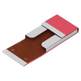 Large Capacity Business Card Holder Pocket Name Card Box Case for Men Double OpenRed 400#