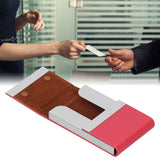 Large Capacity Business Card Holder Pocket Name Card Box Case for Men Double OpenRed 400#