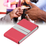 Large Capacity Business Card Holder Pocket Name Card Box Case for Men Double OpenRed 400#