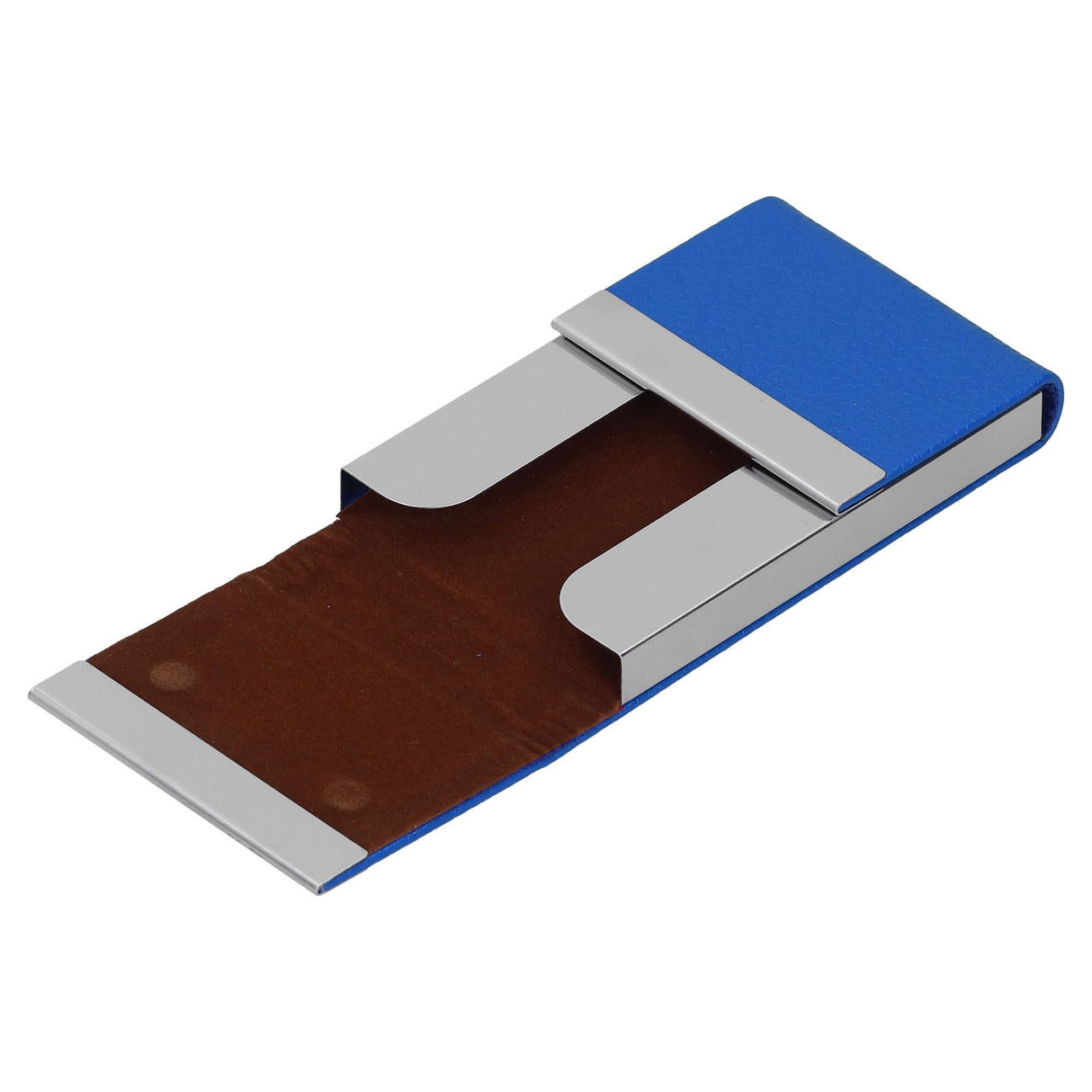 Large Capacity Business Card Holder Pocket Name Card Box Case for Men Double OpenBlue 400#