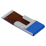 Large Capacity Business Card Holder Pocket Name Card Box Case for Men Double OpenBlue 400#