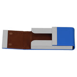 Large Capacity Business Card Holder Pocket Name Card Box Case for Men Double OpenBlue 400# - Rear View