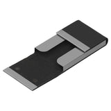 Large Capacity Business Card Holder Pocket Name Card Box Case for Men Double OpenBlack 400# - Front View