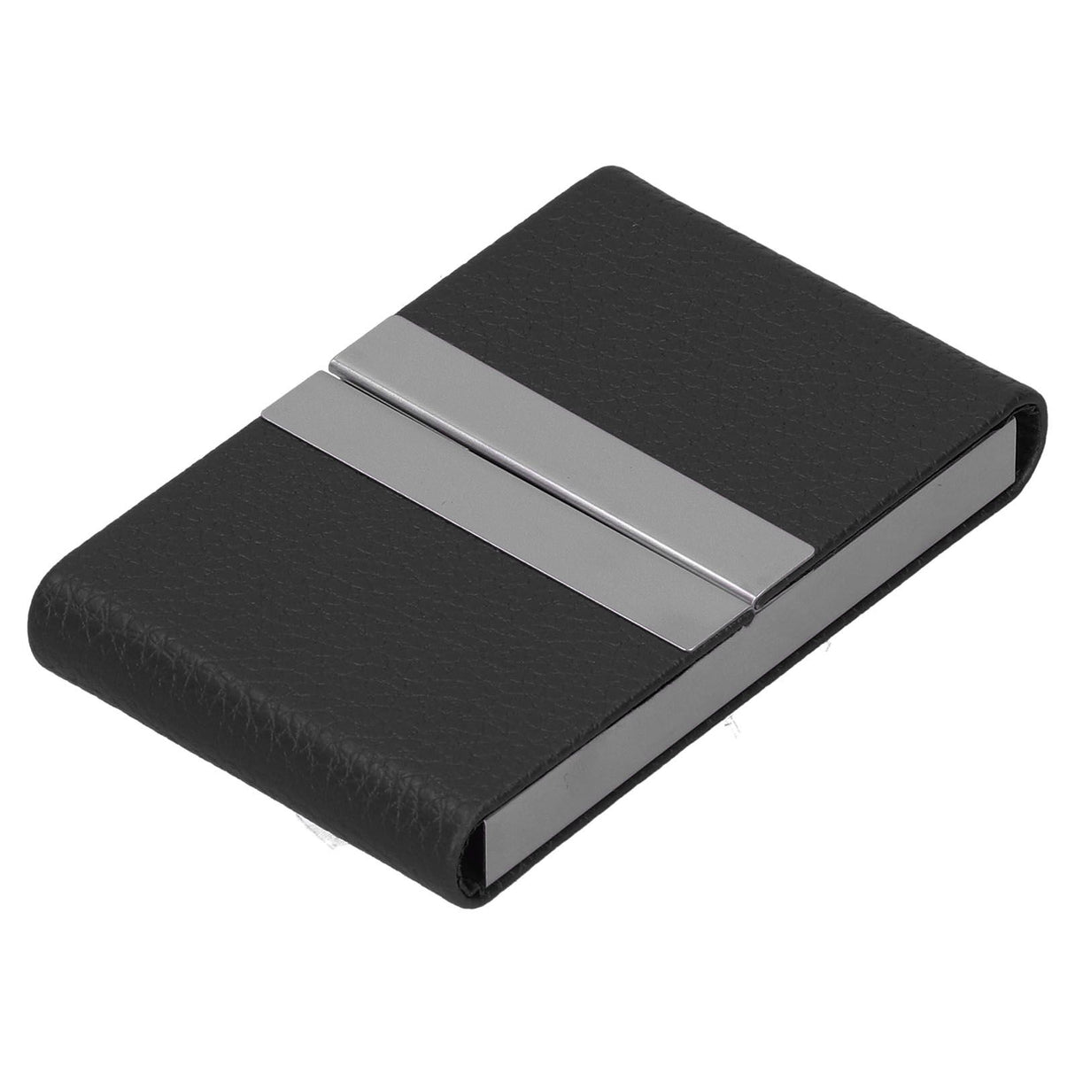 Large Capacity Business Card Holder Pocket Name Card Box Case for Men Double OpenBlack 400#