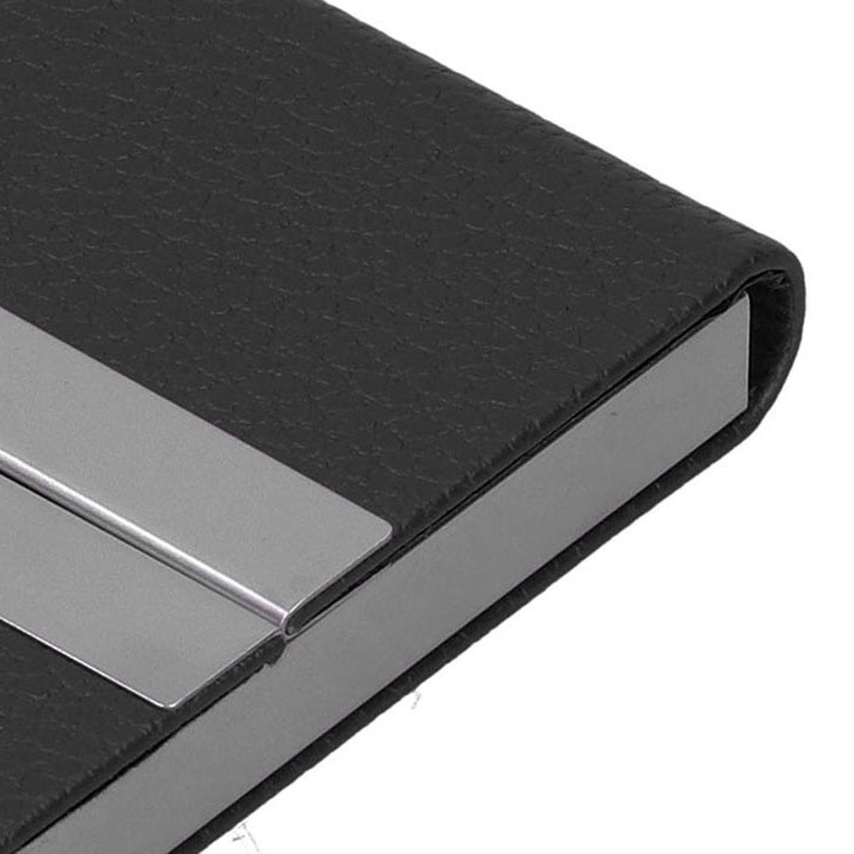 Large Capacity Business Card Holder Pocket Name Card Box Case for Men Double OpenBlack 400#