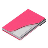 Business Card Holder Name Card Storage Box Case Holder Organizer Gifts for Men WomenRed 980# - Side View
