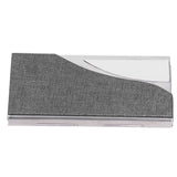 Business Card Holder Name Card Storage Box Case Holder Organizer Gifts for Men WomenGray 980# - Front View