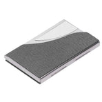 Business Card Holder Name Card Storage Box Case Holder Organizer Gifts for Men WomenGray 980#