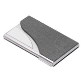 Business Card Holder Name Card Storage Box Case Holder Organizer Gifts for Men WomenGray 980# - Rear View