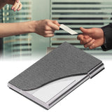 Business Card Holder Name Card Storage Box Case Holder Organizer Gifts for Men WomenGray 980# - Extra Image