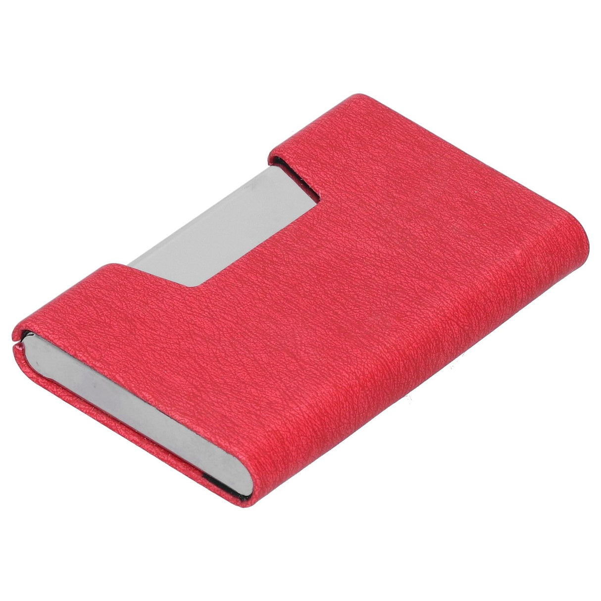 Business Name Card Holder Case Stainless Steel Organizer Portable for Business WorksRed 336#