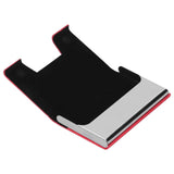 Business Name Card Holder Case Stainless Steel Organizer Portable for Business WorksRed 336# - Rear View