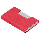 Business Name Card Holder Case Stainless Steel Organizer Portable for Business WorksRed 336# - Extra Image