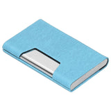 Business Name Card Holder Case Stainless Steel Organizer Portable for Business WorksBlue 336#