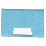 Business Name Card Holder Case Stainless Steel Organizer Portable for Business WorksBlue 336#