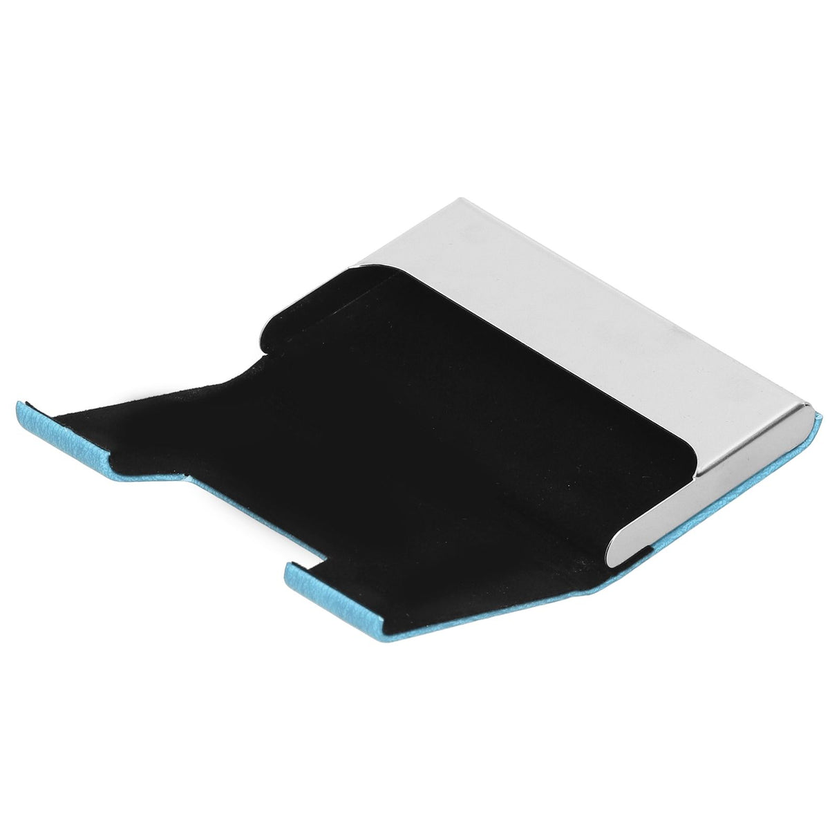 Business Name Card Holder Case Stainless Steel Organizer Portable for Business WorksBlue 336#