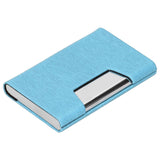 Business Name Card Holder Case Stainless Steel Organizer Portable for Business WorksBlue 336#