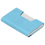 Business Name Card Holder Case Stainless Steel Organizer Portable for Business WorksBlue 336#