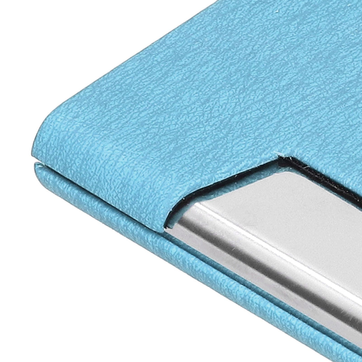 Business Name Card Holder Case Stainless Steel Organizer Portable for Business WorksBlue 336#
