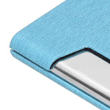 Business Name Card Holder Case Stainless Steel Organizer Portable for Business WorksBlue 336#
