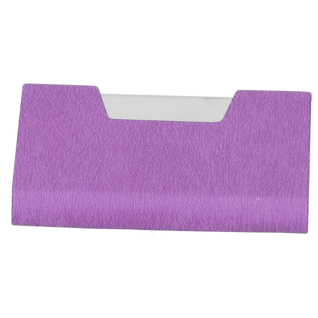 Business Name Card Holder Case Stainless Steel Organizer Portable for Business WorksPurple 336#