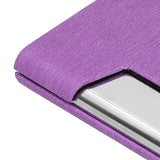 Business Name Card Holder Case Stainless Steel Organizer Portable for Business WorksPurple 336# - Extra Image