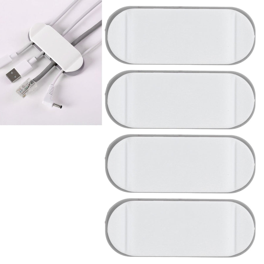 4Pcs Cable Holder Clips Multifunction Data Line Wire Wrapper Organizer for Home Office