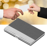 Business Card Holder Stainless Steel Name Card Case for Traveling and Business SuppliesGray 701#