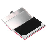 Business Card Holder Stainless Steel Name Card Case for Traveling and Business SuppliesRed 701# - Top-Down View