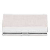 Business Card Holder Stainless Steel Name Card Case for Traveling and Business SuppliesWhite 701# - Side View