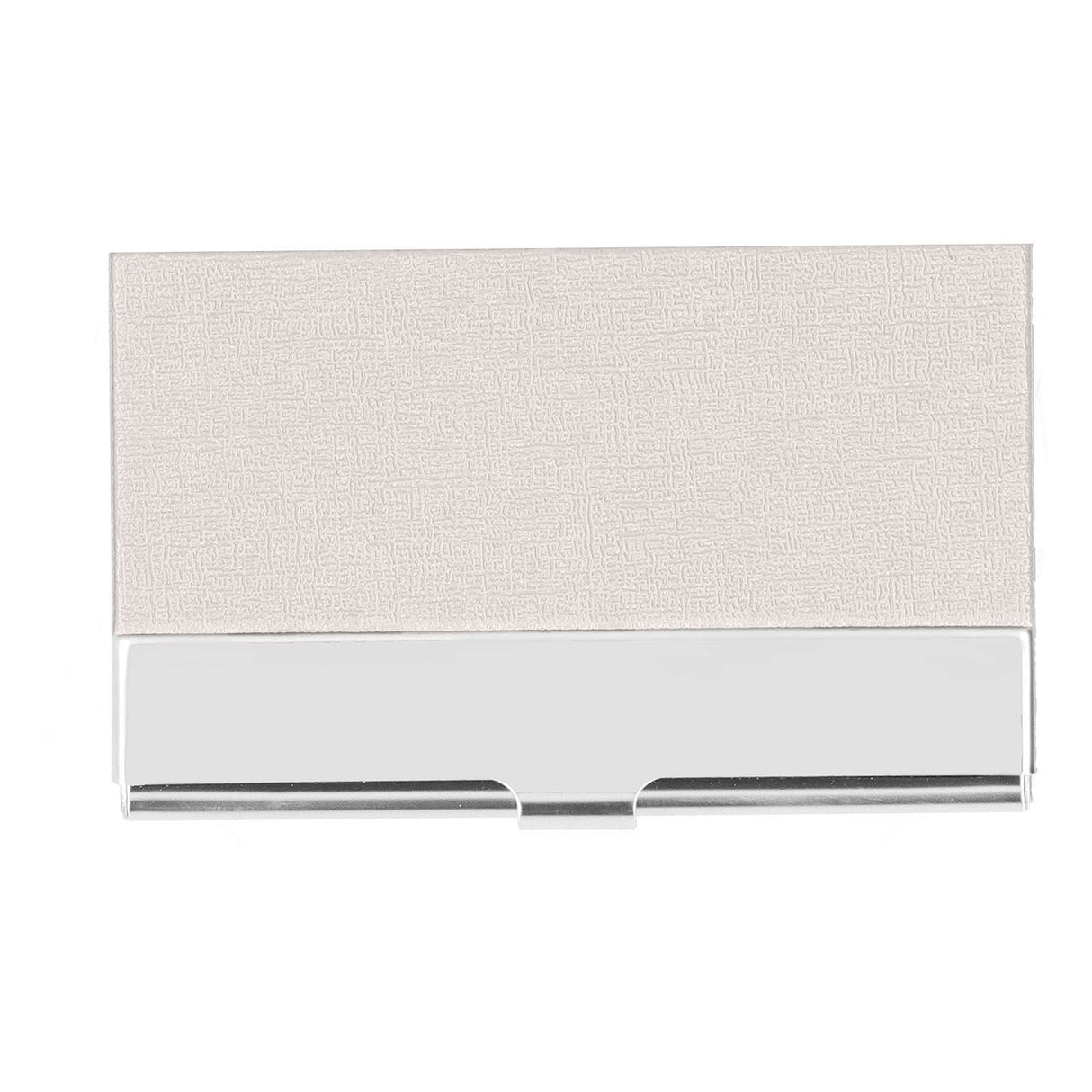 Business Card Holder Stainless Steel Name Card Case for Traveling and Business SuppliesWhite 701#