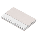 Business Card Holder Stainless Steel Name Card Case for Traveling and Business SuppliesWhite 701#