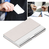 Business Card Holder Stainless Steel Name Card Case for Traveling and Business SuppliesWhite 701#