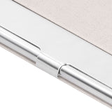 Business Card Holder Stainless Steel Name Card Case for Traveling and Business SuppliesWhite 701#