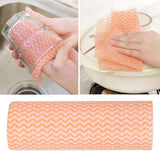 NonWoven Fabric Disposable Rag Dishcloth Washing Cleaning Cloth Towel Kitchen Supplies(Orange ) - Extra Image