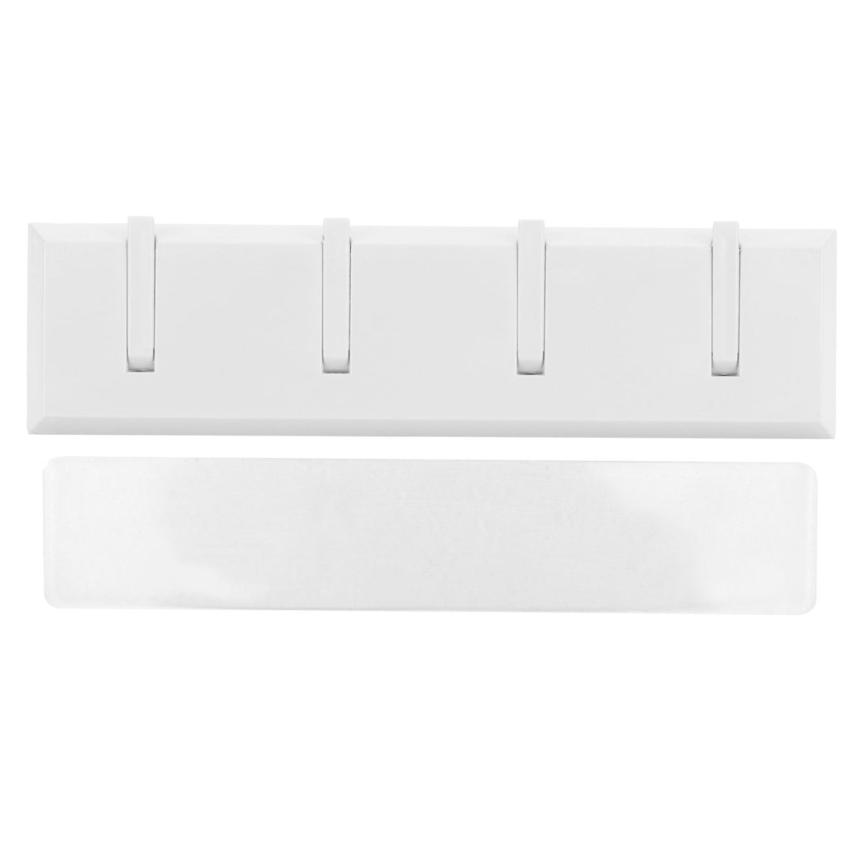 Wall Row Hook Punch Free Coat Key Holder Door Hat Hanger for Bathroom Wall Door Decor(White )