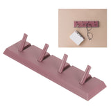 Wall Row Hook Punch Free Coat Key Holder Door Hat Hanger for Bathroom Wall Door Decor(Dark Salmon ) - Extra Image